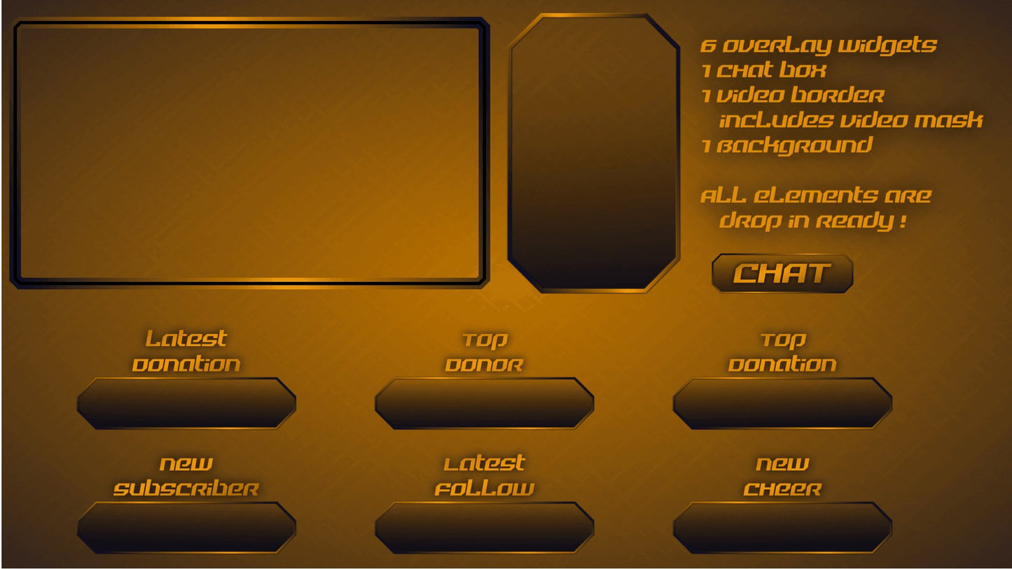 Metallic Orange Overlay Pack Sage Graphics III