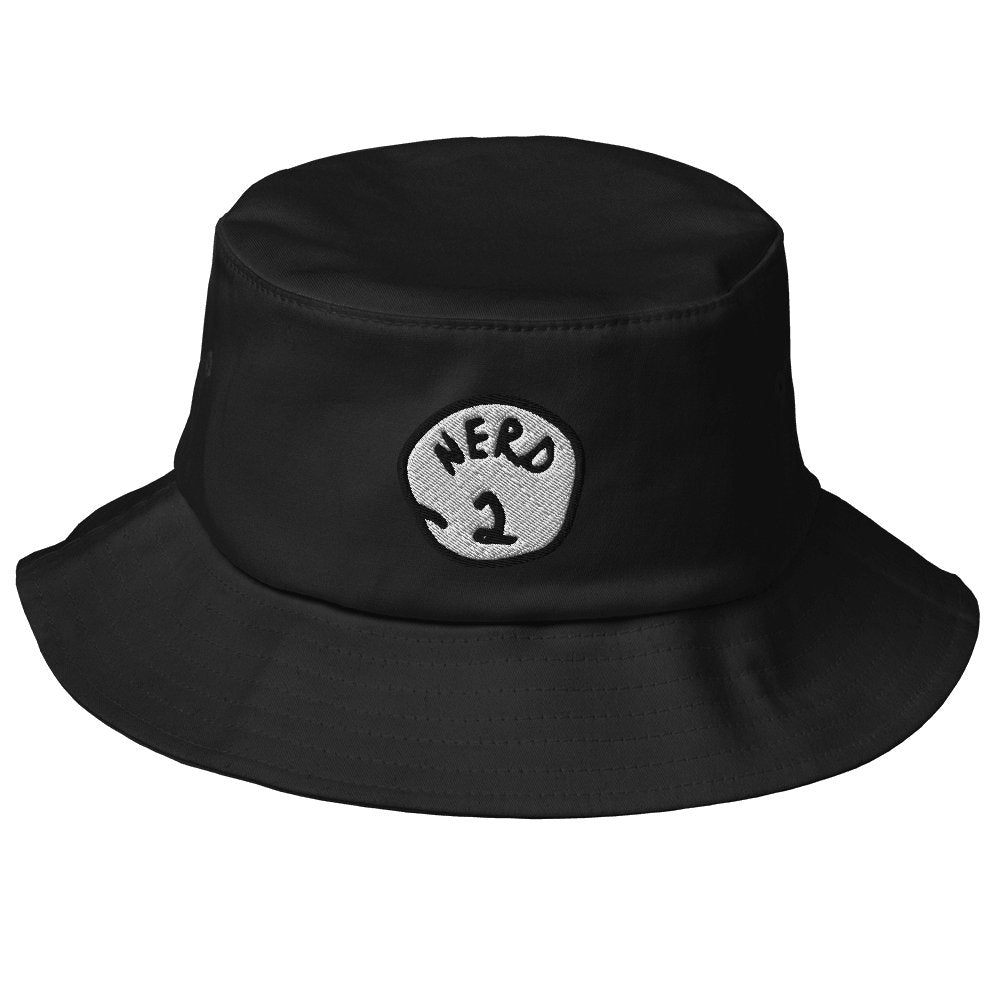 Nerd 2 - Old School Bucket Hat Sage Graphics Black