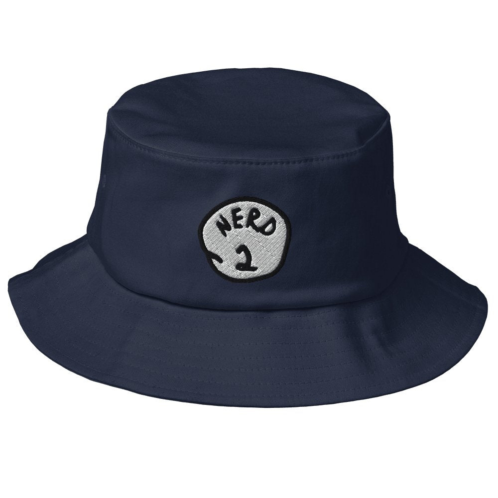 Nerd 2 - Old School Bucket Hat Sage Graphics Navy