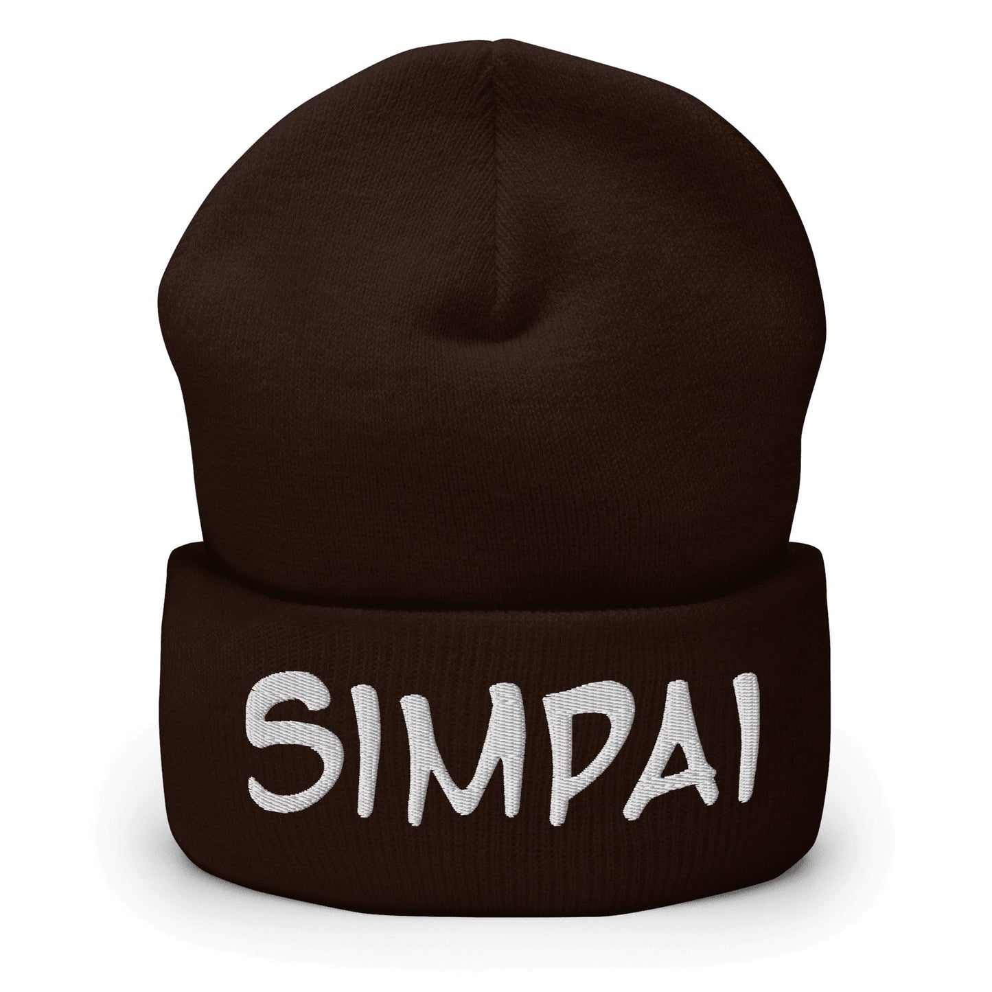 "Simpai" Cuffed Beanie Sage Graphics Brown