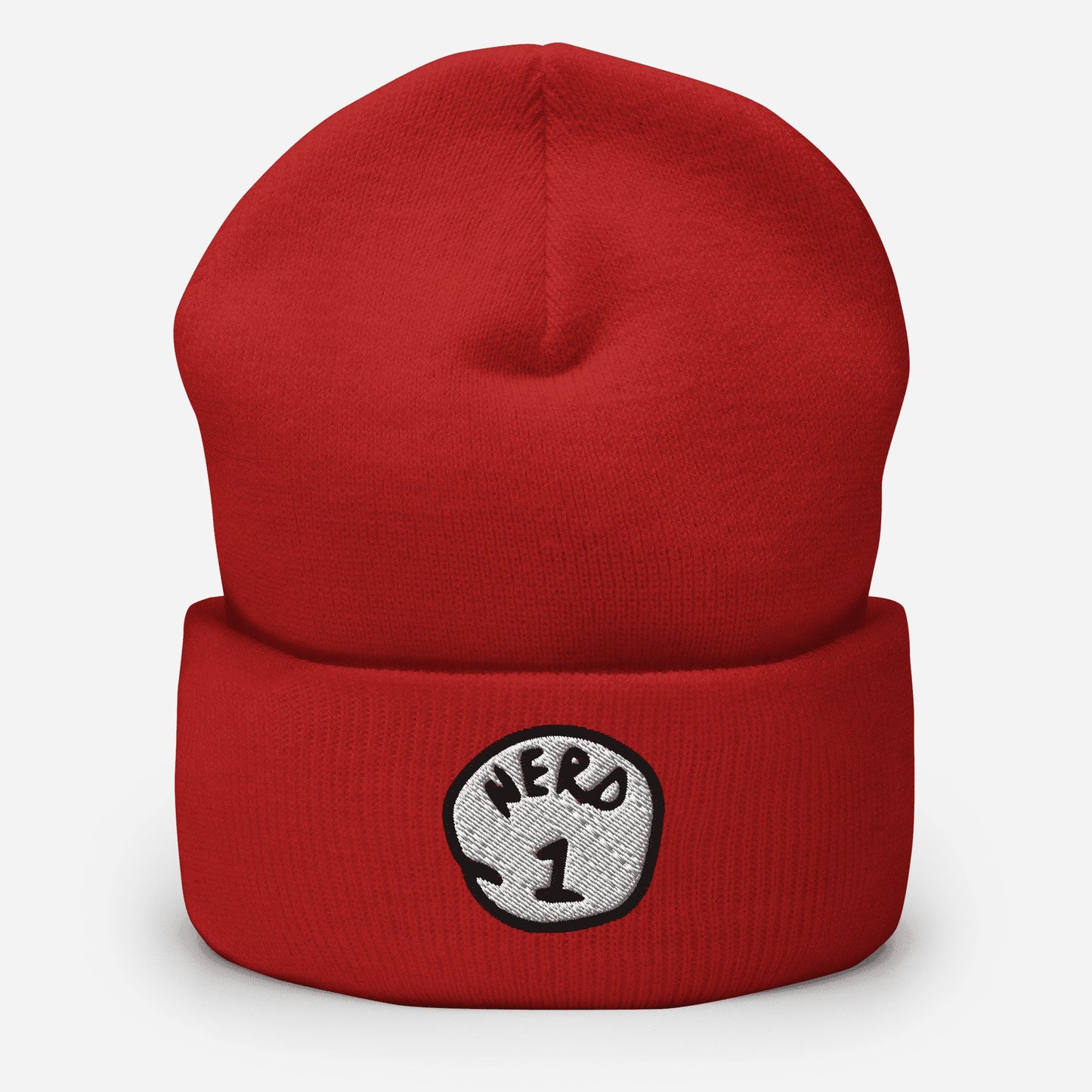 "Nerd 1" Cuffed Beanie Sage Graphics