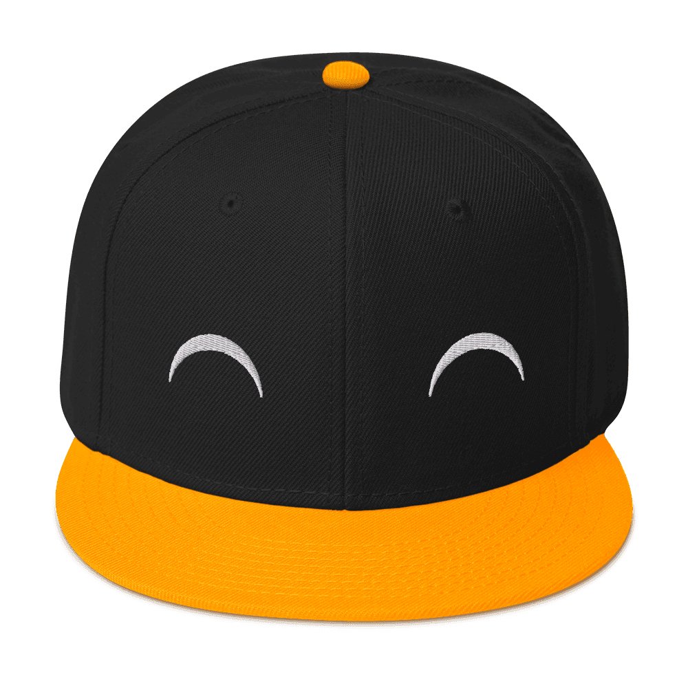 "Delighted" Snapback Hat Sage Graphics Gold / Black / Black