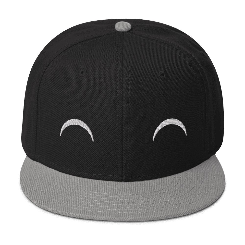 "Delighted" Snapback Hat Sage Graphics Gray / Black / Black