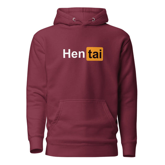 "Hentai" Unisex Hoodie Sage Graphics Maroon S