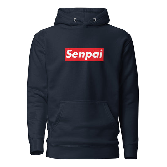 "Senpai" Unisex Hoodie Sage Graphics Navy Blazer S