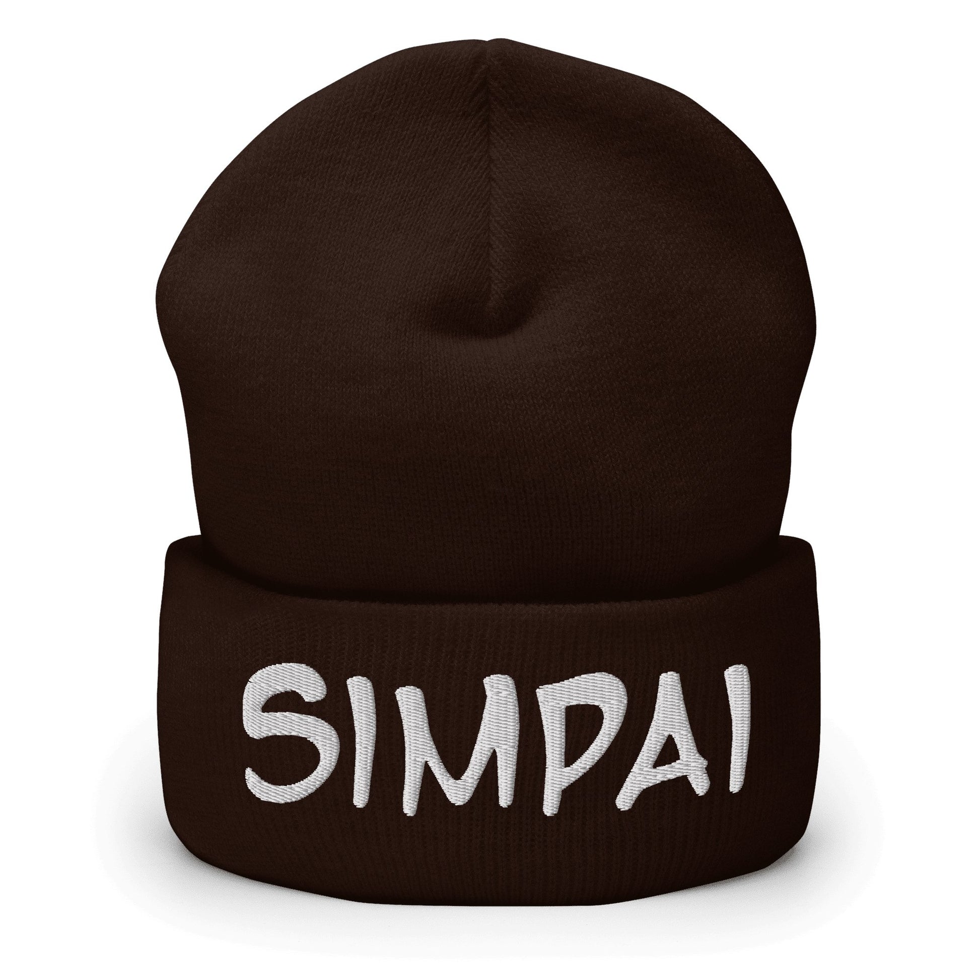"Simpai" Cuffed Beanie Sage Graphics Brown 
