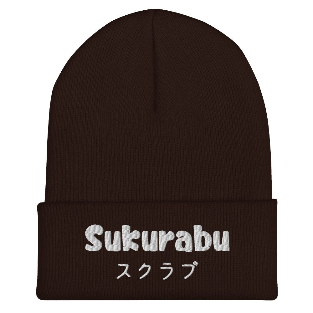"Sukurabu" (Scrub) Cuffed Beanie Sage Graphics 