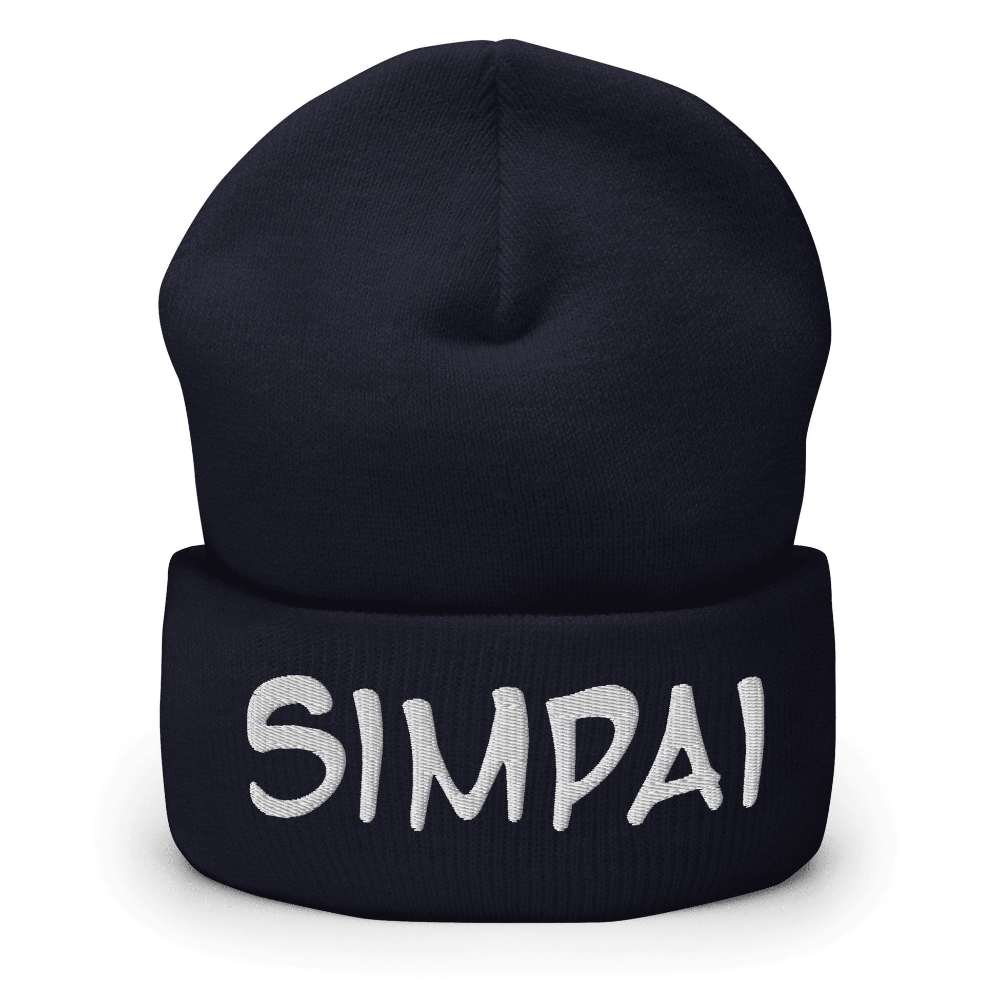 "Simpai" Cuffed Beanie Sage Graphics Navy 
