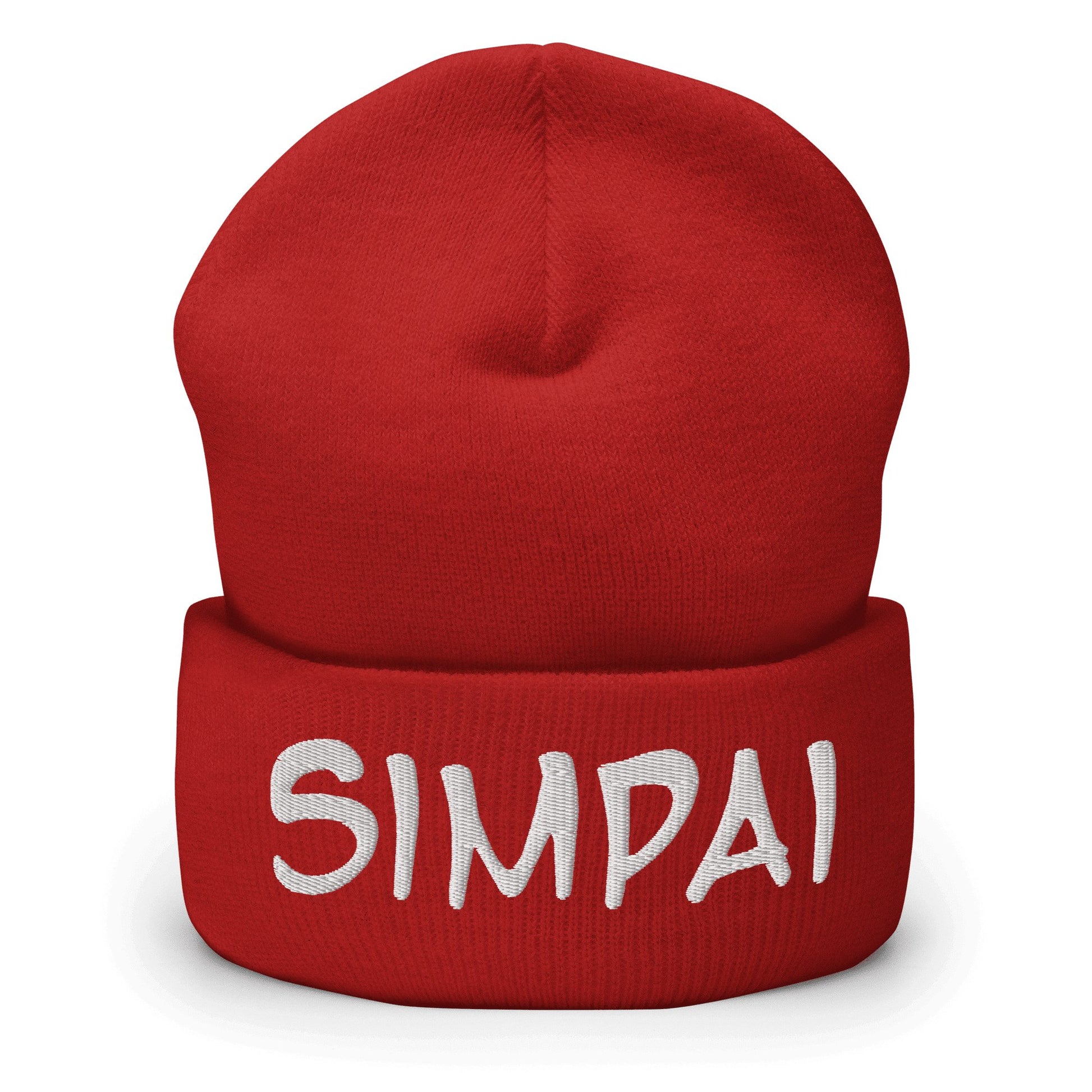 "Simpai" Cuffed Beanie Sage Graphics Red 
